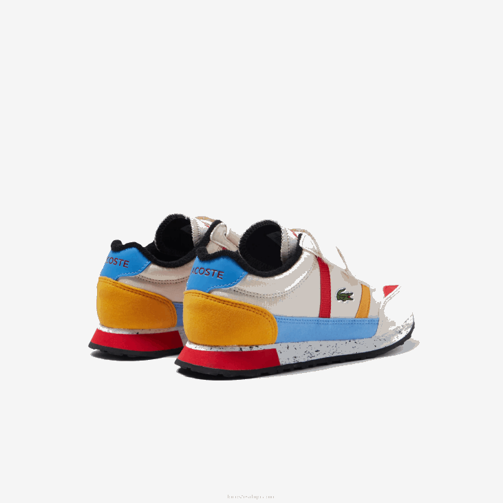 клинци партнер зимске синтетичке ципеле на отвореном 86883306 бело и жуто хт3 Lacoste