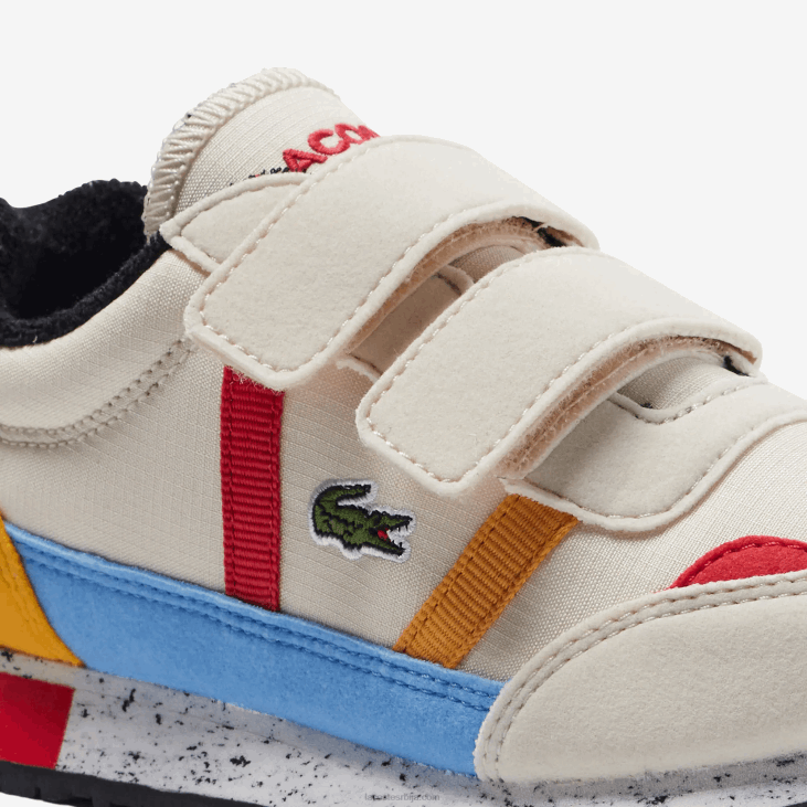 клинци партнер зимске синтетичке ципеле на отвореном 86883306 бело и жуто хт3 Lacoste