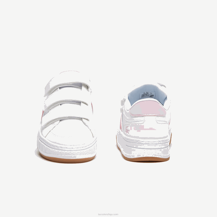 јуниори л001 синтетичке патике 86883326 бела и розе б53 Lacoste