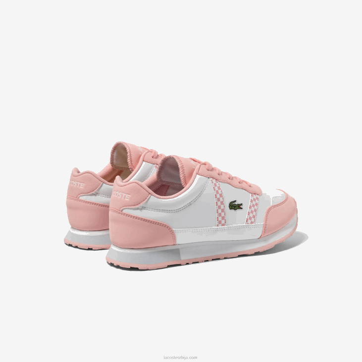 јуниори партнер синтетичке патике 86883311 бела и розе б53 Lacoste