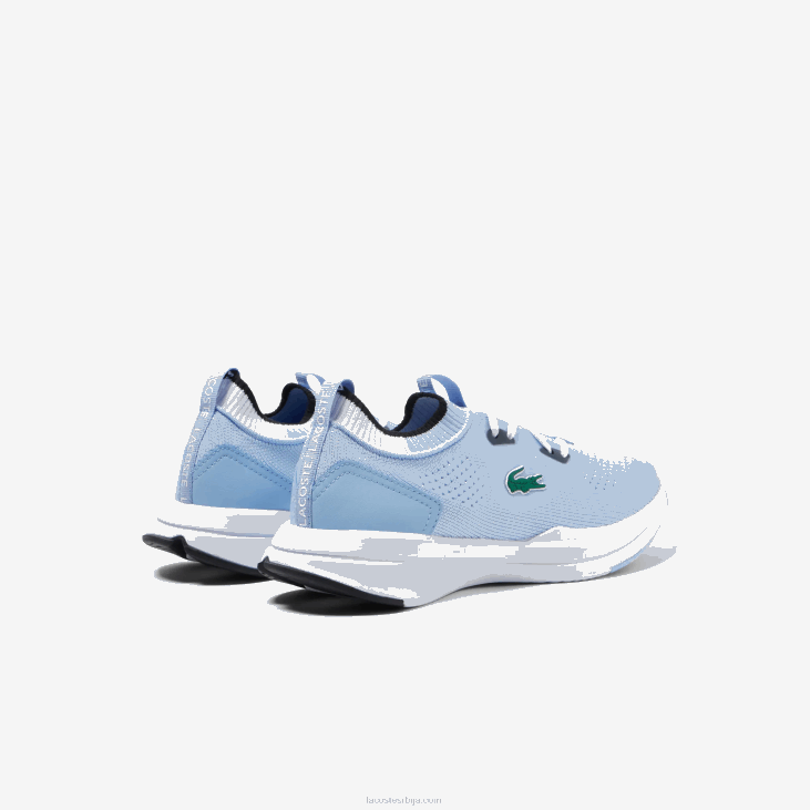 јуниори рун спин плетене текстилне патике контрастне боје 86883329 светло плава бела 2к7 Lacoste