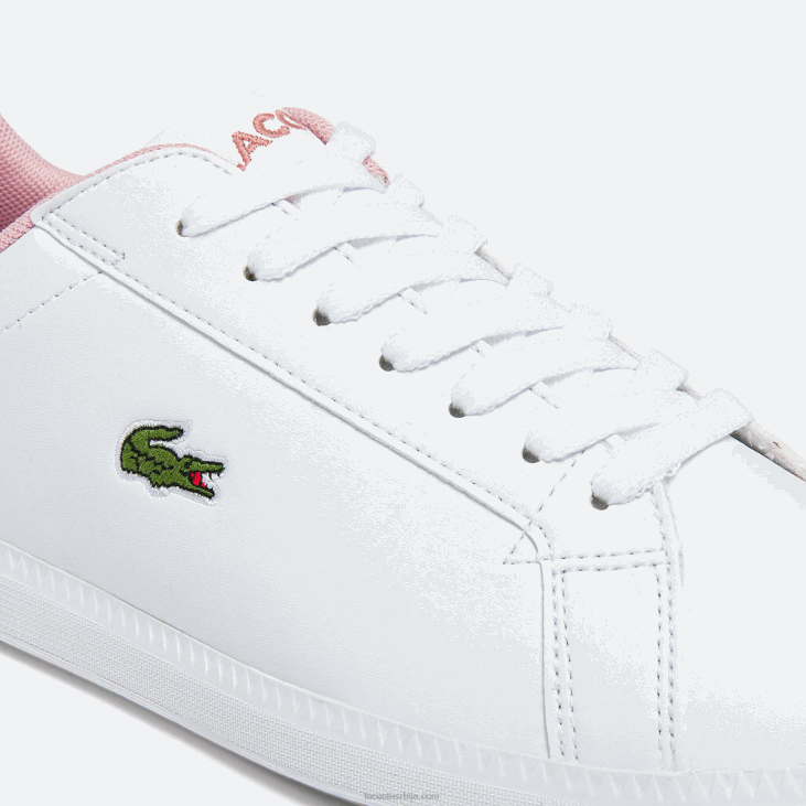 јуниори дипломиране синтетичке патике 86883330 бела и светло розе 1и9 Lacoste