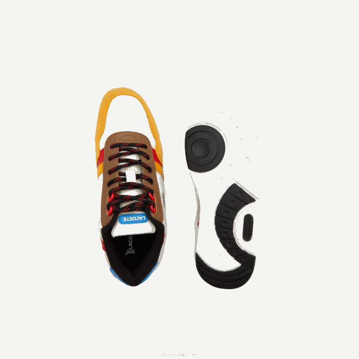 јуниори т-цлип зимске синтетичке ципеле на отвореном 86883334 бело и жуто хт3 Lacoste