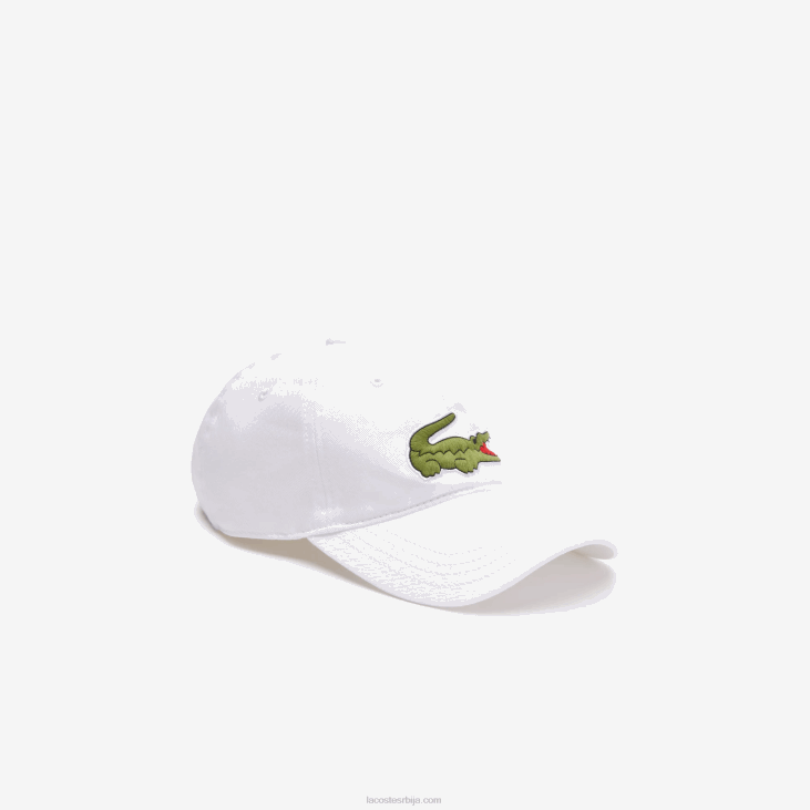 мушкарци подесива капа од органског памука 86882139 бела 001 Lacoste
