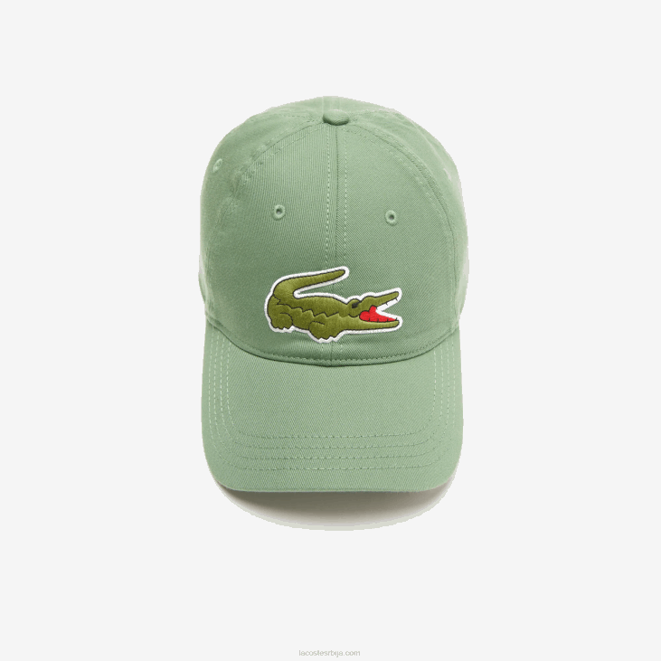 мушкарци подесива капа од органског памука 86882178 каки зелена кк5 Lacoste