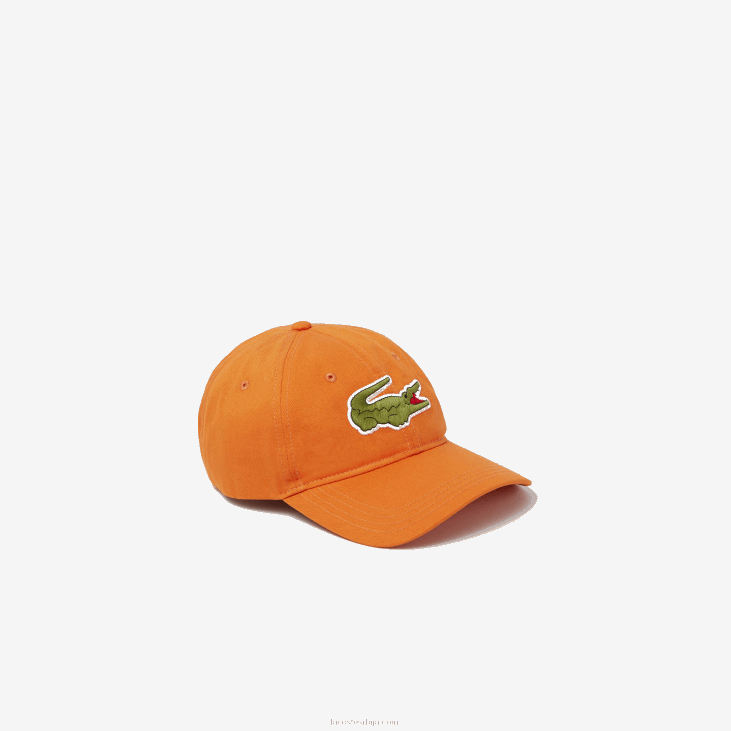 мушкарци контрастни каиш и превелика капа од крокодил памука 86882261 наранџаста тв1 Lacoste