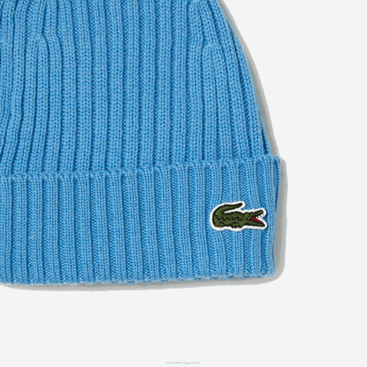 мушкарци ребраста вунена капа 86882272 плава 4ка Lacoste