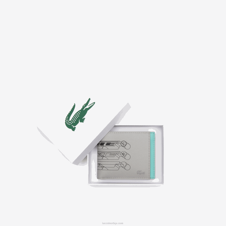 мушкарци контрастни подстава склопиви новчаник 86881989 цимент флориде ноир л69 Lacoste