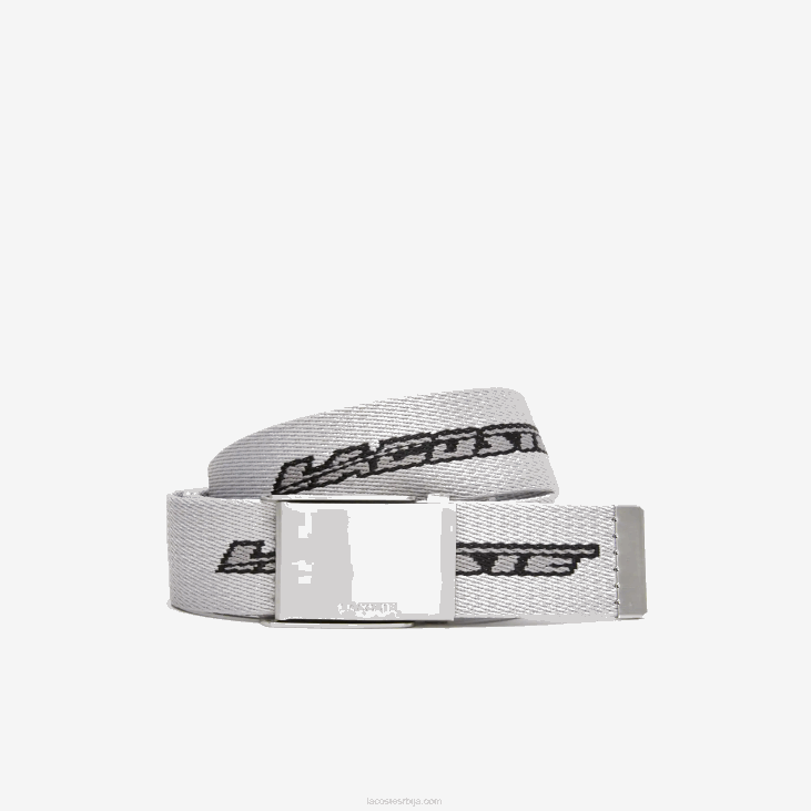 мушкарци појас са контрастним логом 86881959 цаллуна цимент ноир л91 Lacoste