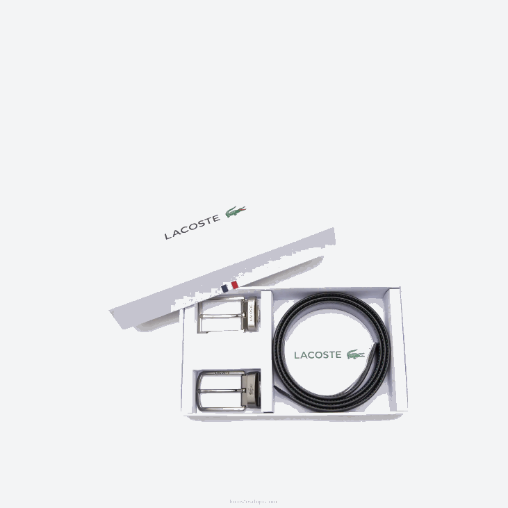 мушкарци Поклон сет за каиш са две игле 86882113 ноир марине 166 672 Lacoste