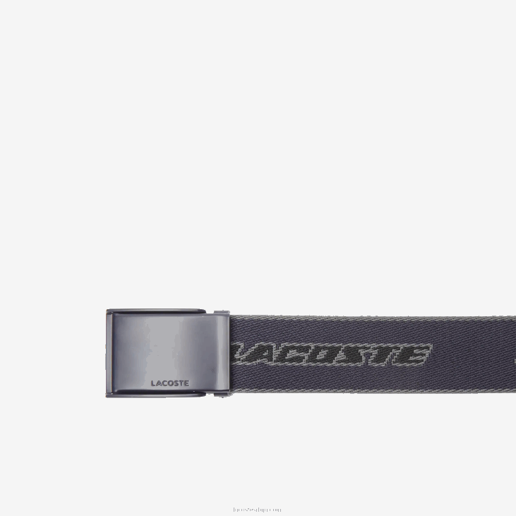 мушкарци контрастни брендирани платнени појас 86882114 абимес тамна сенка ноир л12 Lacoste