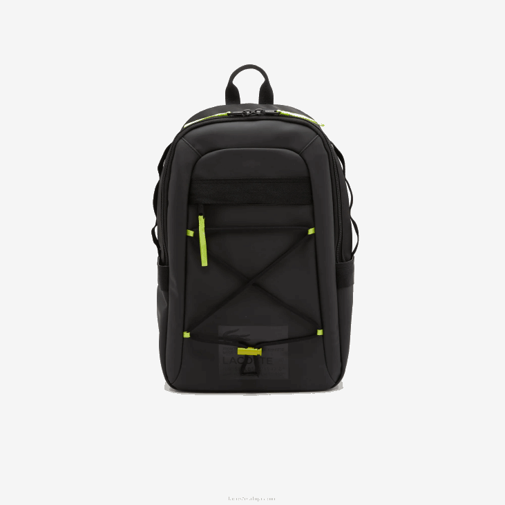 мушкарци водоодбојни руксак са еластичним каблом 86882085 ноир лиме к68 Lacoste