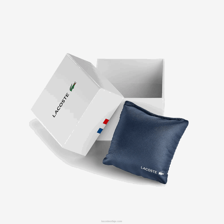 мушкарци 12.12 Сат са 3 казаљке - црни са силиконским каишем 86882315 црна 000 Lacoste