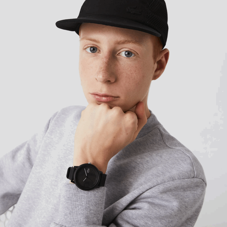 мушкарци 12.12 сат са црним силиконским ременом 86882191 црна 000 Lacoste