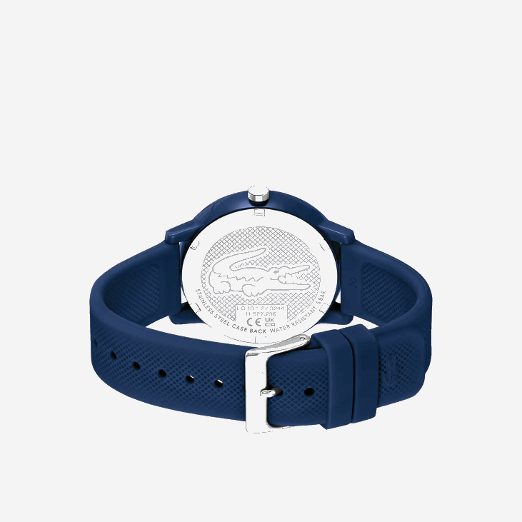 мушкарци 12.12 плави сат са силиконским ременом 86882204 плава 000 Lacoste