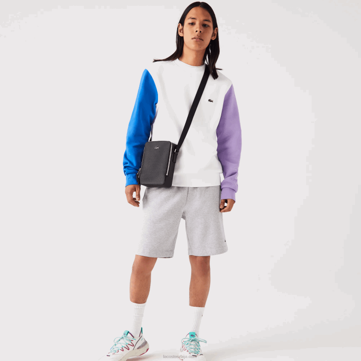 мушкарци цхантацо мат прошивена кожна вертикална торба за фотоапарат 86882025 црна 000 Lacoste