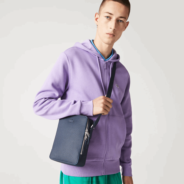 мушкарци цхантацо мат прошивена кожна вертикална торба за фотоапарат 86882026 маринац 166 аргентински к39 Lacoste