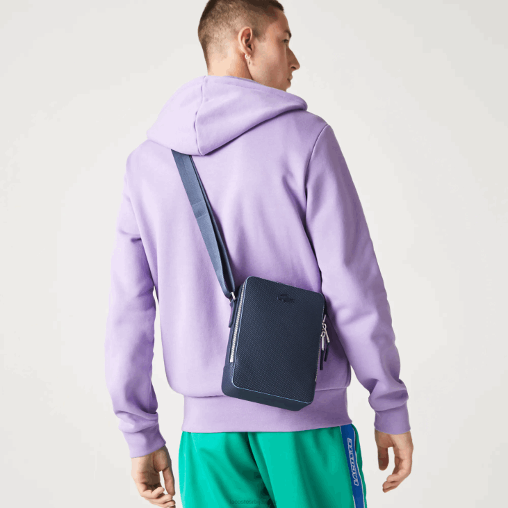 мушкарци цхантацо мат прошивена кожна вертикална торба за фотоапарат 86882026 маринац 166 аргентински к39 Lacoste