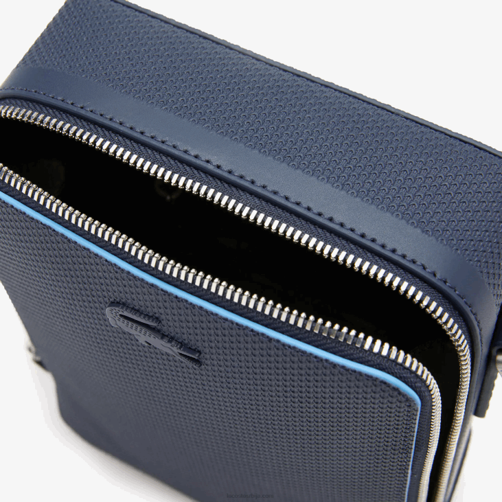 мушкарци цхантацо мат прошивена кожна вертикална торба за фотоапарат 86882026 маринац 166 аргентински к39 Lacoste