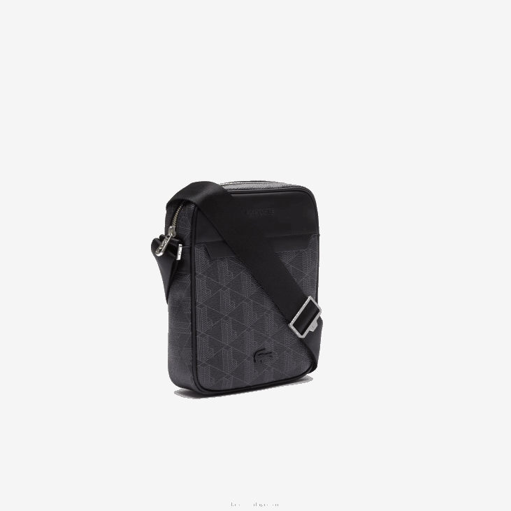 мушкарци вертикална торба од мешавине платненог монограма 86882038 монограм ноир грис х45 Lacoste