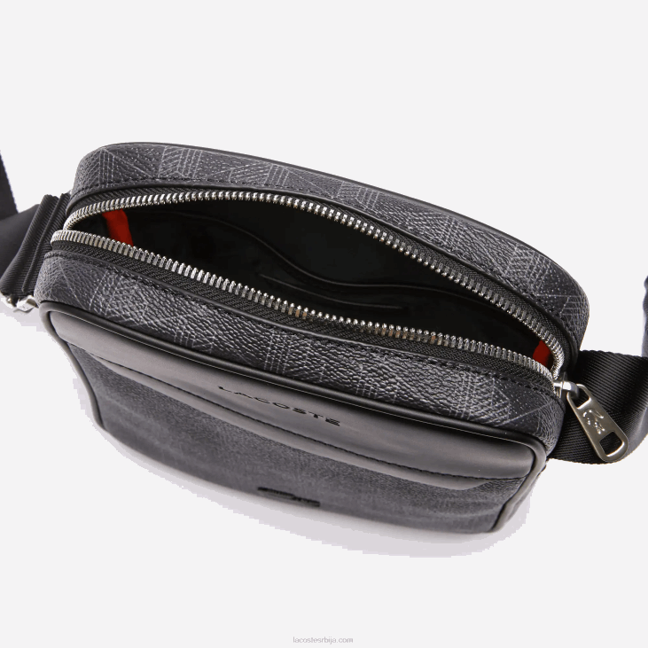 мушкарци вертикална торба од мешавине платненог монограма 86882038 монограм ноир грис х45 Lacoste