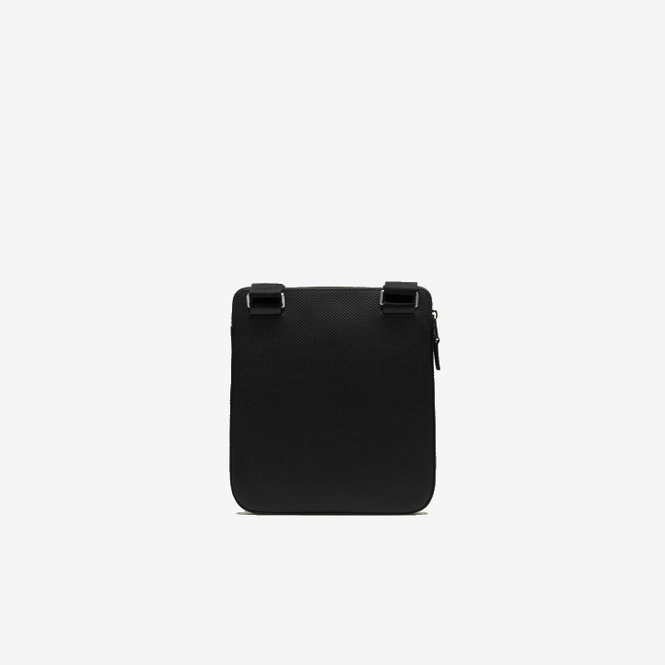 мушкарци цхантацо мат пикуе кожна равна торба са патент затварачем 86882039 црна 000 Lacoste