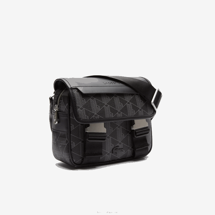 мушкарци платнена торба са исеченим монограмом 86882067 монограм ноир грис х45 Lacoste