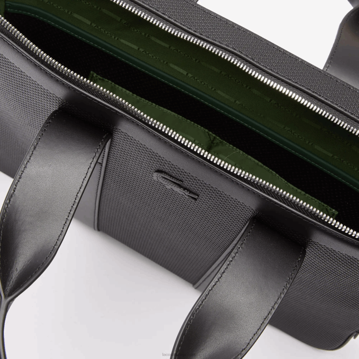 мушкарци Екстра танка компјутерска торба од цхантацо пикуе коже 86882074 црна 000 Lacoste