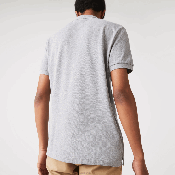 мушкарци оригинал л.12.12 слим фит поло 86881267 сиво кинеско двориште Lacoste