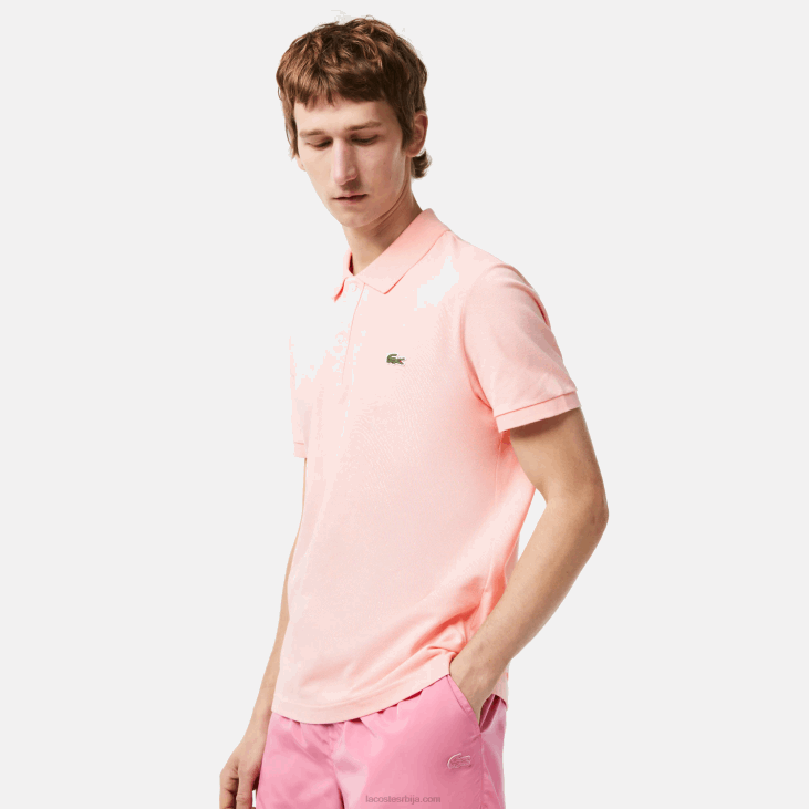 мушкарци оригинал л.12.12 слим фит поло 8688243 пинк кф9 Lacoste