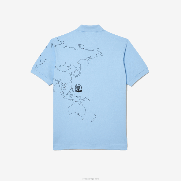 мушкарци оригинал л.12.12 штампана поло од органског памука 868833 блуе хбп Lacoste