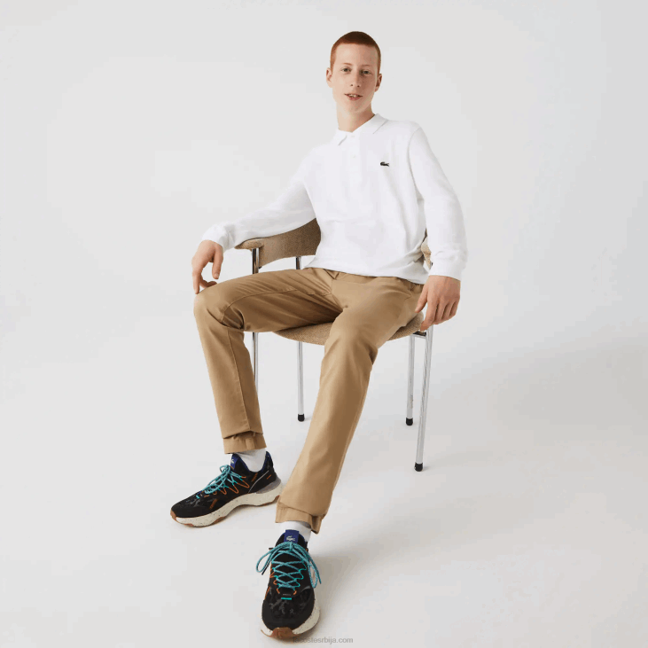 мушкарци оригинал поло дугих рукава л.12.12 8688644 бела 001 Lacoste