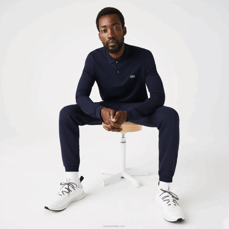 мушкарци оригинал поло дугих рукава л.12.12 8688646 тамноплава 166 Lacoste