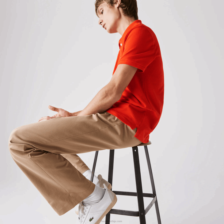 мушкарци оригинал л.12.12 слим фит поло 8688702 црвена 3б2 Lacoste