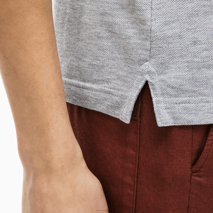 мушкарци оригинал л.12.12 слим фит поло 8688766 сиви кине цца Lacoste