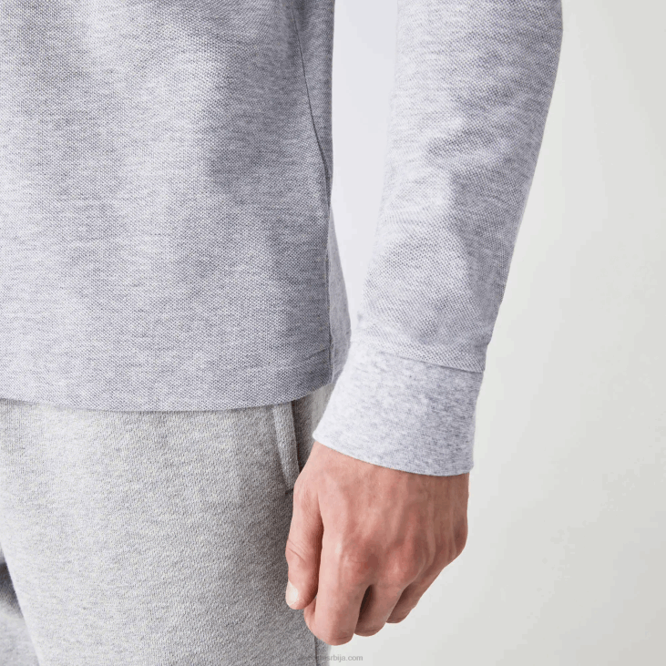 мушкарци оригинал л.12.12 поло дугих рукава од хедера 8688787 сиви кине цца Lacoste