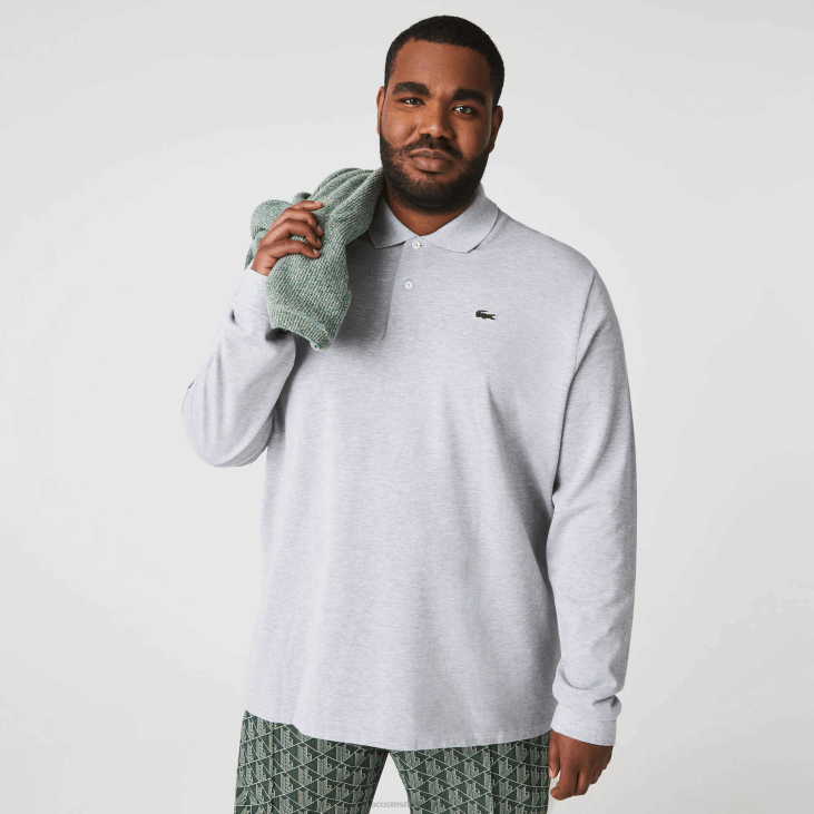 мушкарци оригинал л.12.12 поло дугих рукава од хедера 8688787 сиви кине цца Lacoste