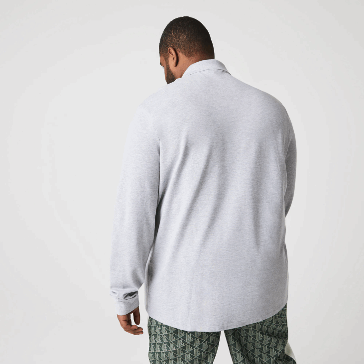 мушкарци оригинал л.12.12 поло дугих рукава од хедера 8688787 сиви кине цца Lacoste