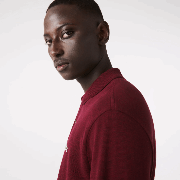 мушкарци оригинал л.12.12 поло дугих рукава од хедера 8688788 бордеаук скл Lacoste