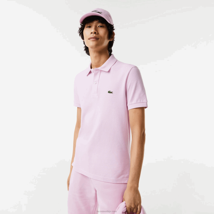 мушкарци оригинал л.12.12 слим фит поло 8688889 розе з4х Lacoste
