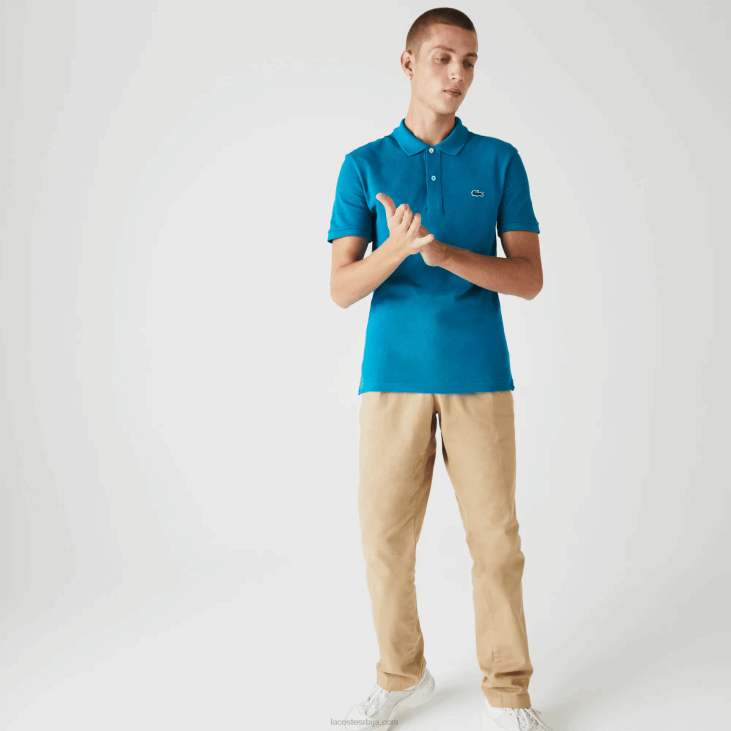 мушкарци оригинал л.12.12 слим фит поло 8688891 блуе изв Lacoste