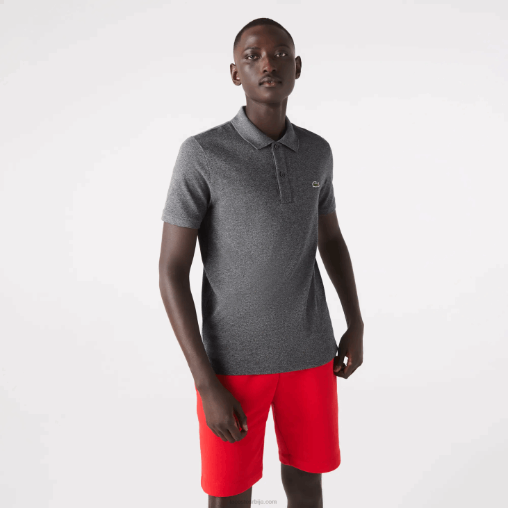 мушкарци оригинал л.12.12 слим фит поло 8688937 сиви кине е8г Lacoste