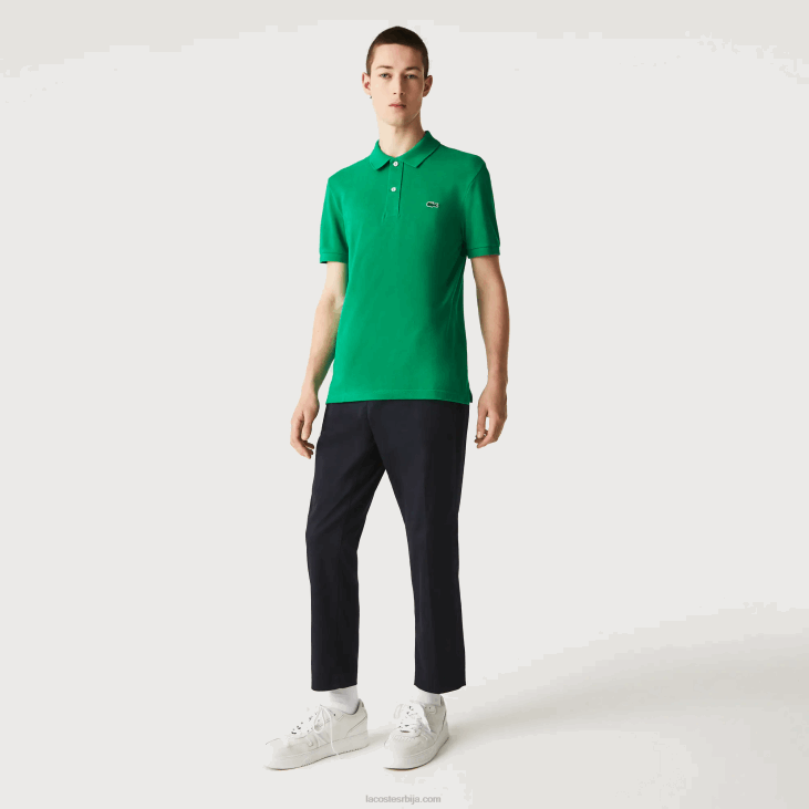 мушкарци оригинал л.12.12 слим фит поло 8688940 зелени лдм Lacoste