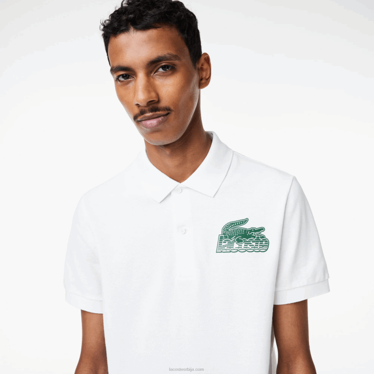 мушкарци памучни мини-пике поло 8688101 бела 001 Lacoste