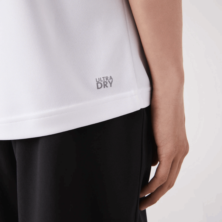 мушкарци спорт прозрачни интерлоцк поло отпоран на хабање 8688164 бела 001 Lacoste