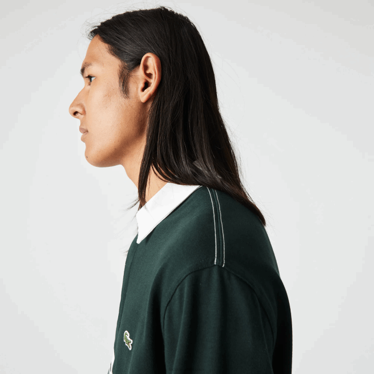 мушкарци брендирани рагби поло слободног кроја 86881687 зелено изп Lacoste