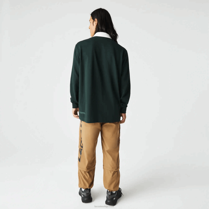 мушкарци брендирани рагби поло слободног кроја 86881687 зелено изп Lacoste