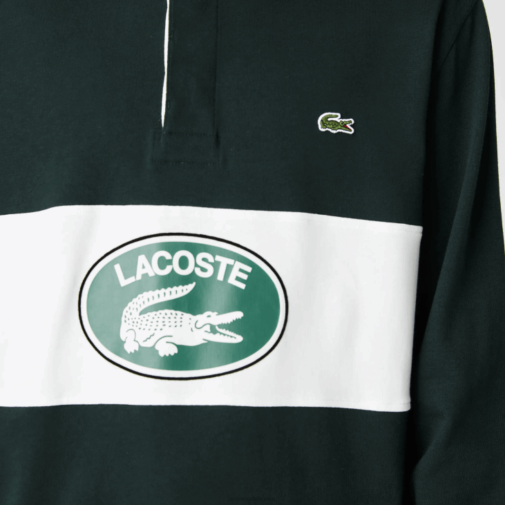 мушкарци брендирани рагби поло слободног кроја 86881687 зелено изп Lacoste