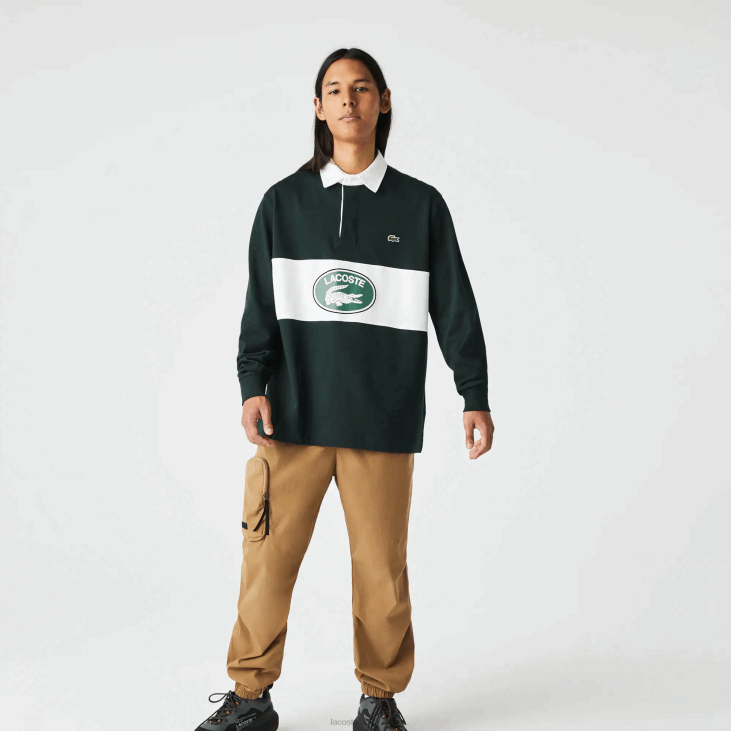 мушкарци брендирани рагби поло слободног кроја 86881687 зелено изп Lacoste