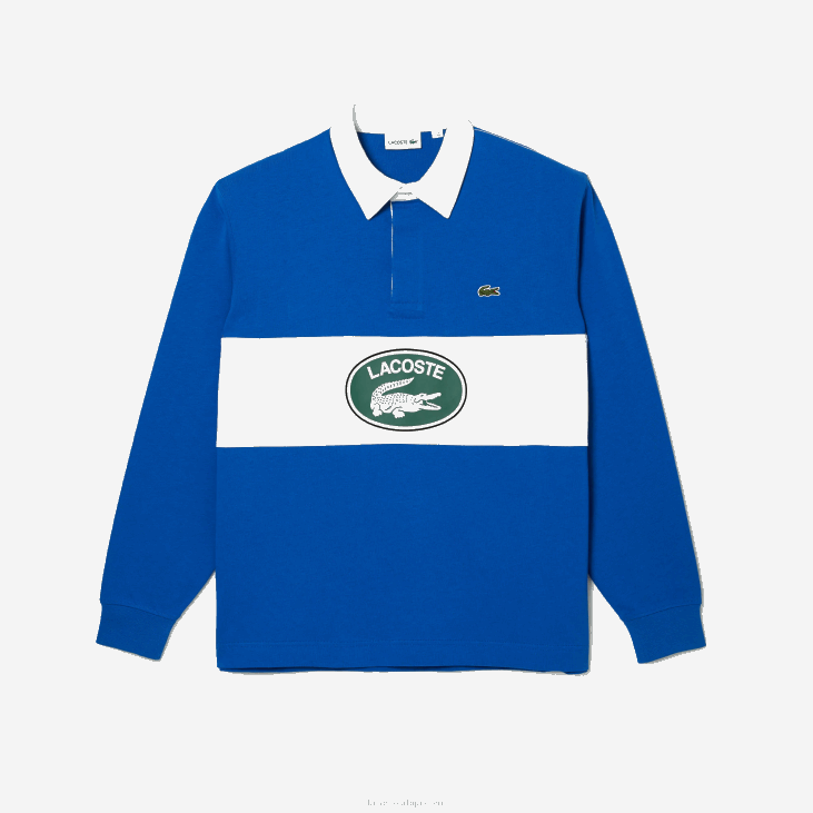 мушкарци брендирани рагби поло слободног кроја 86881688 плава к1к Lacoste